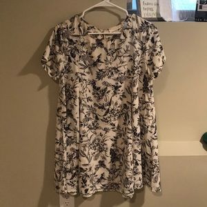 Black and white shirt dress